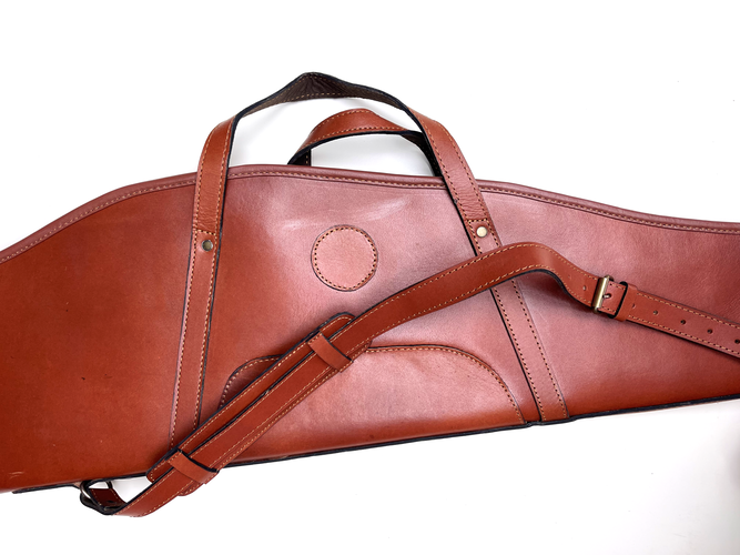 Gewehrtasche Old Style L.E.A.T.H.E.R 130 Riemen Fellinnenpolsterung