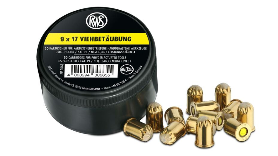 RWS Viehbetäubung 9x17 gelb