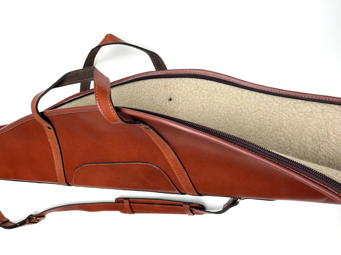 Gewehrtasche Old Style L.E.A.T.H.E.R 130 Riemen Fellinnenpolsterung