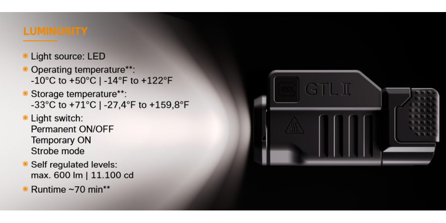 Glock GTL II Tactical Light
