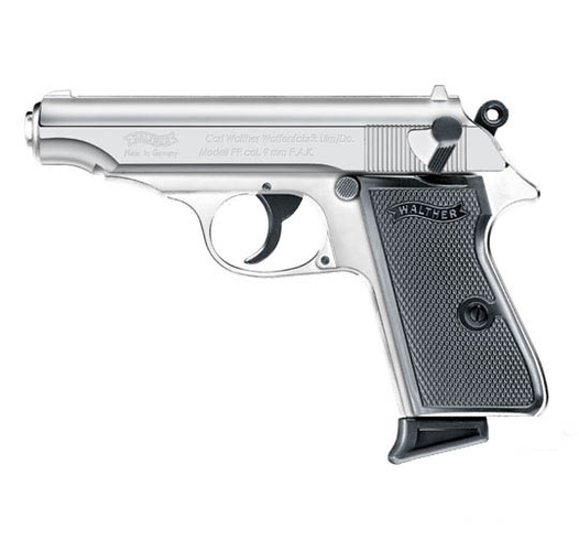 Walther PP polished chrome Kal. 9mm PAK