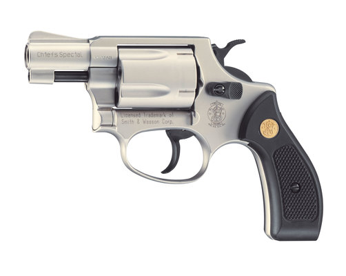Smith & Wesson Chiefs Special Signalprevolver Kal. 9 mm Nickel