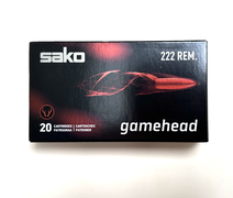 Sako .222Rem SP Gamehead 55grs 20Stk